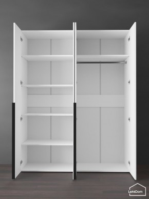 Шкаф Linnea MHR-4-1 2050х1600х510 (Белый-М 11.1.1) в Приобье - priobie.ok-mebel.com | фото 4