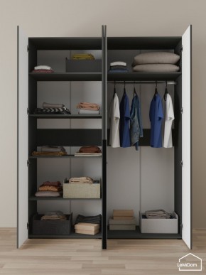 Шкаф Linnea MHR-4-1 2050х1600х510 (Графит-М 11.1.25) в Приобье - priobie.ok-mebel.com | фото 4