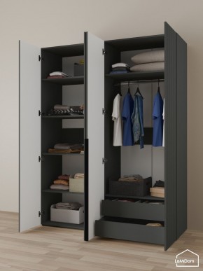 Шкаф Linnea MHR-4-2 2050х1600х510 (Графит-М 11.1.25) в Приобье - priobie.ok-mebel.com | фото 5