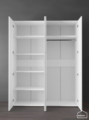 Шкаф Linnea MHR-4PO-1 2050х1600х510 (Белый-М 11.1.2) в Приобье - priobie.ok-mebel.com | фото 4