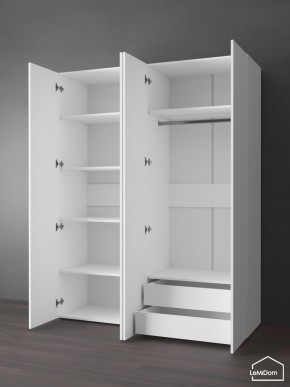 Шкаф Linnea MHR-4PO-2 2050х1600х510 (Белый-М 11.1.2) в Приобье - priobie.ok-mebel.com | фото 6