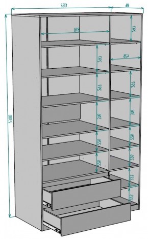 Шкаф Мальта H219 в Приобье - priobie.ok-mebel.com | фото 2