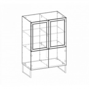 Шкаф низкий (2 стеклодвери) Марсель в Приобье - priobie.ok-mebel.com | фото 8