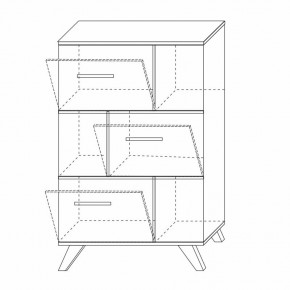 Шкаф низкий с нишами Вега Скандинавия в Приобье - priobie.ok-mebel.com | фото 8