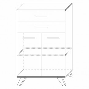 Шкаф низкий Вега Скандинавия в Приобье - priobie.ok-mebel.com | фото 7