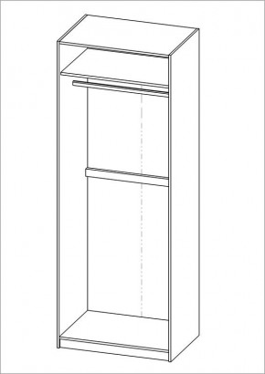 Шкаф ПЕГАС двухдверный, цвет белый в Приобье - priobie.ok-mebel.com | фото 3