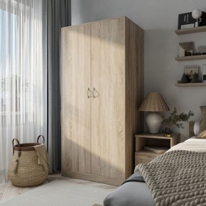 Шкаф ПЕГАС двухдверный, цвет Дуб Сонома в Приобье - priobie.ok-mebel.com | фото 4