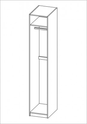 Шкаф ПЕГАС однодверный с рамочным фасадом, цвет белый в Приобье - priobie.ok-mebel.com | фото 3