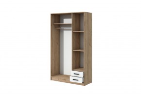 Шкаф распашной Эконом (Дуб крафт золотой/Белый текстурный) в Приобье - priobie.ok-mebel.com | фото 2