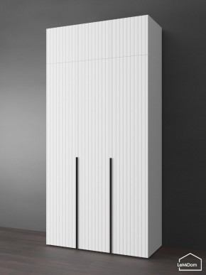 Шкаф с антресолью Linnea MHR-3A-1 2450х1200х510 (Белый-М 11.1.2) в Приобье - priobie.ok-mebel.com | фото