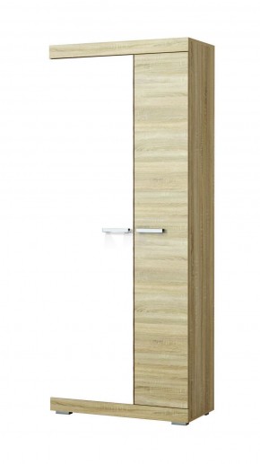 СОНАТА ШС-800 Шкаф 2-х дверный (Дуб сонома/Белый глянец) в Приобье - priobie.ok-mebel.com | фото