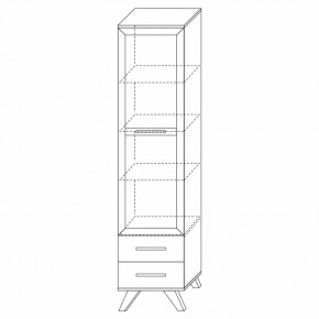 Шкаф-витрина 450 Вега Скандинавия в Приобье - priobie.ok-mebel.com | фото 7