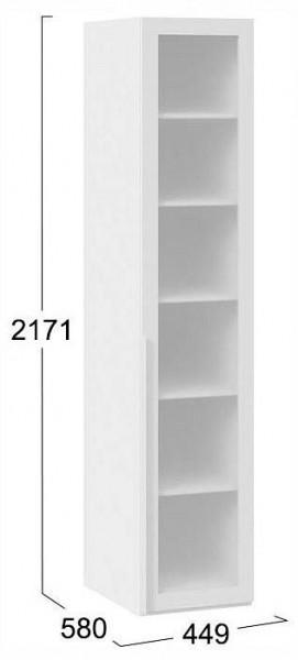 Шкаф-витрина Порто СМ-393.07.008 в Приобье - priobie.ok-mebel.com | фото 3