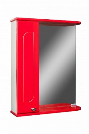Шкаф-зеркало Радуга Красный 50 левый АЙСБЕРГ (DA1122HZR) в Приобье - priobie.ok-mebel.com | фото 1