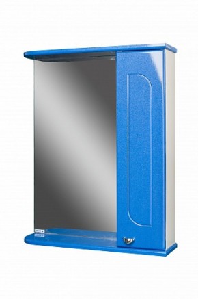 Шкаф-зеркало Радуга Синий металлик 60 правый АЙСБЕРГ (DA1130HZR) в Приобье - priobie.ok-mebel.com | фото 1