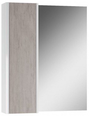 Шкаф-зеркало Uno 60 Дуб серый левый/правый Домино (DU1503HZ) в Приобье - priobie.ok-mebel.com | фото 2