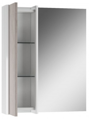 Шкаф-зеркало Uno 60 Дуб серый левый/правый Домино (DU1503HZ) в Приобье - priobie.ok-mebel.com | фото 3