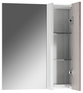 Шкаф-зеркало Uno 60 Дуб серый левый/правый Домино (DU1503HZ) в Приобье - priobie.ok-mebel.com | фото 4