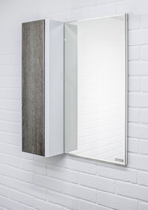 Шкаф-зеркало Uno 60 Дуб серый левый/правый Домино (DU1503HZ) в Приобье - priobie.ok-mebel.com | фото 8