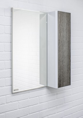 Шкаф-зеркало Uno 60 Дуб серый левый/правый Домино (DU1503HZ) в Приобье - priobie.ok-mebel.com | фото 9