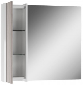 Шкаф-зеркало Uno 80 Дуб серый левый/правый Домино (DU1504HZ) в Приобье - priobie.ok-mebel.com | фото 4