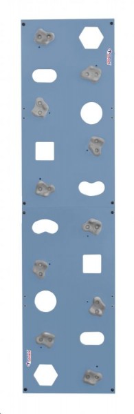 Скалодром пристенный (500*2000) стандарт ЭЛЬБРУС Pastel с отверстиями (10 шт. серых зацепов) цв.голубой в Приобье - priobie.ok-mebel.com | фото 1