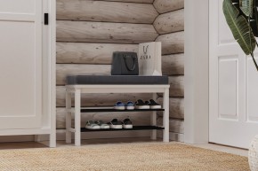 Скамья 85х50 Кантри для обуви белая в Приобье - priobie.ok-mebel.com | фото 4