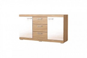 СОНАТА КС-1500 Комод (дуб сонома/белый глянец) в Приобье - priobie.ok-mebel.com | фото