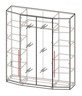 Спальный гарнитур Роксана (модульный) ЯШС в Приобье - priobie.ok-mebel.com | фото 3