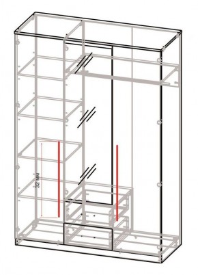 Спальный гарнитур Роксана (модульный) ЯШС в Приобье - priobie.ok-mebel.com | фото 5