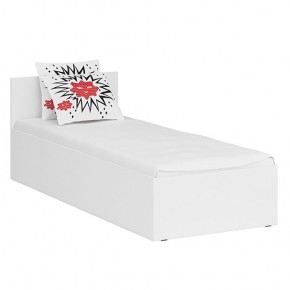 Стандарт Кровать 0800, цвет белый, ШхГхВ 83,5х203,5х70 см., сп.м. 800х2000 мм., без матраса, основание есть в Приобье - priobie.ok-mebel.com | фото
