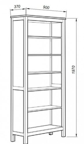 Стеллаж 00 Кантри, массив сосны, цвет белый в Приобье - priobie.ok-mebel.com | фото 3