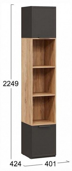 Стеллаж комбинированный Стелла в Приобье - priobie.ok-mebel.com | фото 4