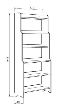Стеллаж Вествик, массив сосны, цвет белый в Приобье - priobie.ok-mebel.com | фото 4