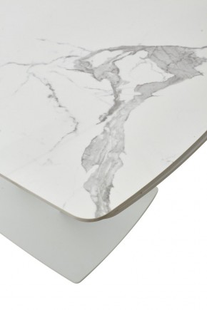 Стол ALATRI 120 GLOSS STATUARIO WHITE SOLID CERAMIC / WHITE, ®DISAUR в Приобье - priobie.ok-mebel.com | фото 10