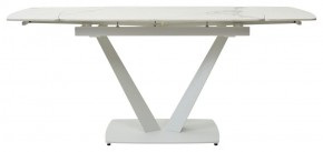 Стол ALATRI 120 GLOSS STATUARIO WHITE SOLID CERAMIC / WHITE, ®DISAUR в Приобье - priobie.ok-mebel.com | фото 4