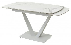 Стол ALATRI 120 GLOSS STATUARIO WHITE SOLID CERAMIC / WHITE, ®DISAUR в Приобье - priobie.ok-mebel.com | фото 8