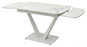 Стол ALATRI 120 GLOSS STATUARIO WHITE SOLID CERAMIC / WHITE, ®DISAUR в Приобье - priobie.ok-mebel.com | фото 9
