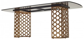 Стол CHIAVARI 220 KL-188 Контрастный мрамор матовый, итальянская керамика / Шампань, ®DISAUR в Приобье - priobie.ok-mebel.com | фото 5