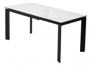 Стол CORNER 120 HIGH GLOSS STATUARIO керамика, стекло/ черный каркас, ®DISAUR в Приобье - priobie.ok-mebel.com | фото 5