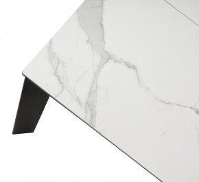 Стол CORNER 120 HIGH GLOSS STATUARIO керамика, стекло/ черный каркас, ®DISAUR в Приобье - priobie.ok-mebel.com | фото 8