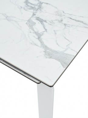 Стол CORNER 120 MATTE STATUARIO Белый мрамор матовый керамика, стекло/ белый каркас, ®DISAUR в Приобье - priobie.ok-mebel.com | фото 6