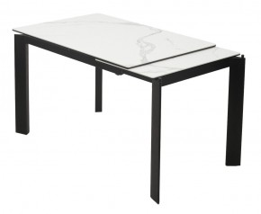 Стол CORNER 120 MATTE STATUARIO Белый мрамор матовый керамика, стекло/ черный каркас, ®DISAUR в Приобье - priobie.ok-mebel.com | фото 3