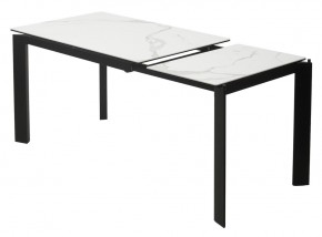 Стол CORNER 120 MATTE STATUARIO Белый мрамор матовый керамика, стекло/ черный каркас, ®DISAUR в Приобье - priobie.ok-mebel.com | фото 4