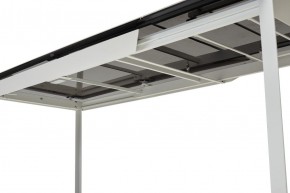 Стол CREMONA 140 HIGH GLOSS STATUARIO Белый мрамор глянцевый, керамика/ белый каркас, ®DISAUR в Приобье - priobie.ok-mebel.com | фото 2