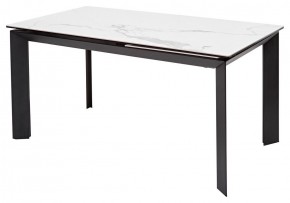 Стол CREMONA 140 HIGH GLOSS STATUARIO Белый мрамор глянцевый, керамика/ черный каркас, ®DISAUR в Приобье - priobie.ok-mebel.com | фото 7