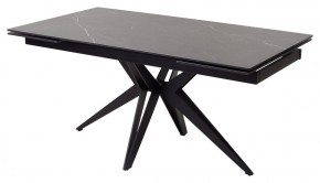 Стол FORIO 160 MATT BLACK MARBLE SOLID CERAMIC / BLACK, ®DISAUR в Приобье - priobie.ok-mebel.com | фото 1