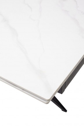 Стол FORIO 160 MATT WHITE MARBLE SOLID CERAMIC / BLACK, ®DISAUR в Приобье - priobie.ok-mebel.com | фото 9