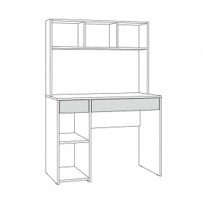 Стол компьютерный 12.77 F Комфорт (Белый РЕ шагрень) в Приобье - priobie.ok-mebel.com | фото 4