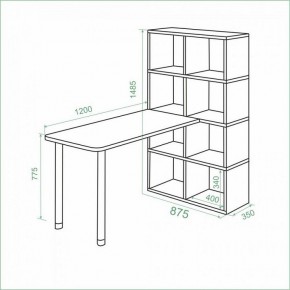 Стол компьютерный Bartolo в Приобье - priobie.ok-mebel.com | фото 2